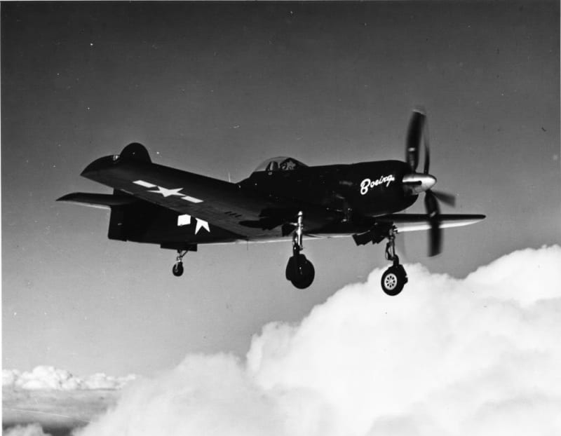 Опытный самолет Боинг ХF8B-1, который был облетан в 1944 г.